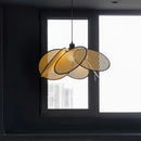 Axyaa Wicker Rattan Pendant Light: Country Style Bamboo Decoration for Dining Room