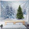 Axyaa Aurora Night View Christmas Tree Tapestry for Festive Home Decor