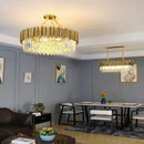 Axyaa Luxury Crystal LED Ceiling Chandelier for Living Room and Restaurant