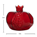 Axyaa Clear Glass Pomegranate Vase for Home Wedding Party Table Decor