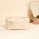 Axyaa Square PU Leather Makeup Organizer for Women's Cosmetic Storage