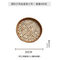 Axyaa Handmade Rattan Shell Tray for Home Decor and Serving