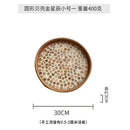 Axyaa Handmade Rattan Shell Tray for Home Decor and Serving
