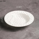 Axyaa Stoneware Plate Set for Molecular Cuisine in Stone Pattern - Restaurant Quality