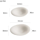 Axyaa White Ceramic Sushi Salad Pasta Soup Plate Set for Molecular Cuisine