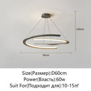 Axyaa LED Ceiling Chandelier White/Black Modern Home Lighting for Living Room & Bedroom
