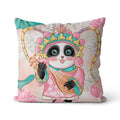 Axyaa Panda Print Cushion Cover - Super Soft Chinese Style Pillowcase - Home Decor Pillow