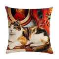 Axyaa Cat Series Linen Pillowcase 45x45cm