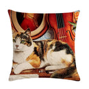 Axyaa Cat Series Linen Pillowcase 45x45cm