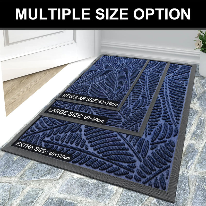 Axyaa Non-Slip Indoor Outdoor Door Mat - Dirt Trapper Washable Entryway Rug