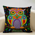 Axyaa Scenic Illustration Cushion Cover 45x45cm for Home Art Decoration