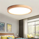 Axyaa Nordic Wood LED Ceiling Light - Thin Profile, Round, Japan Style, Living Room Bedroom Balcony Fixtures