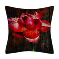 Retro Floral Linen Pillow Cover Abstract Art Decor for Living Room Sofa by Axyaa