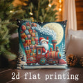 Axyaa Christmas Cartoon Pattern Pillow Covers for Sofa, Bedroom, Car