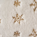 Axyaa Snowflake Sequined Embroidered Christmas Pillowcase in Red White