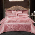 Axyaa Luxury Jacquard Bedding Set - European Style Satin Duvet Cover for Double Bed