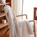 Axyaa Cozy Plaid Knit Cotton Throw Blanket - 50"x70" - Orange Khaki Green - All Season