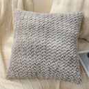 Axyaa Gray Plush Geometric 45x45cm Cushion Cover for Home Decor