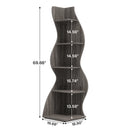Axyaa 5-Tier Wall Corner Bookshelf - Modern Stylish Small Bookcase Plant Stand