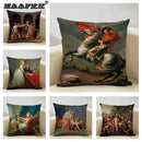 Axyaa Neoclassicism Napoleon Oil Painting Cushion Cover