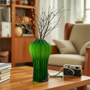 Axyaa Green Cactus Glass Vase: Creative Artificial Flowers Table Decoration