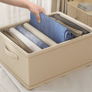 Axyaa Clothes Organizer Box for Wardrobe Storage of Trousers, Jeans, Underwear, and Socks