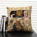 Axyaa Gold Pattern Oil Painting Decorative Throw Pillow Case - 45x45cm