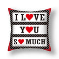 Axyaa Nordic Love Pillowcase 45x45cm - Home Decorative Throw Pillow Cover