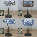 Axyaa Stained Glass Desk Lamp Tiffany Style Scandinavian Home Decor LED Table Light