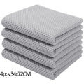 Axyaa Waffle Weave Kitchen Towel Set Absorbent Quick Dry Dishcloth Wash Cloth