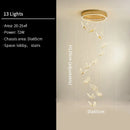 Axyaa Butterfly Acrylic Stair Chandelier | Modern LED Living & Dining Room Hanging Lamp