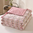 Axyaa Striped Checkered Thin Summer Blanket | Skin-Friendly & Cool Blanket