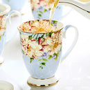 Axyaa Floral Bone  Coffee Mug - Vintage Tea Ceremony Tea Cup