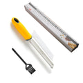 Axyaa Stainless Steel Grater with Plastic Handle - Kitchen Gadget for Cheese, Chocolate, Fruits