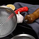 Axyaa Stainless Steel Colander with Extended Handle and Hanging Hole