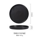 Axyaa 9-inch Ceramic Flat Bottom Plate for Restaurant and Home Use
