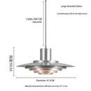 Axyaa Nordic Danish Saucer LED Chandelier for Dining Room, Kitchen, Bedroom - Designer Art Lamp