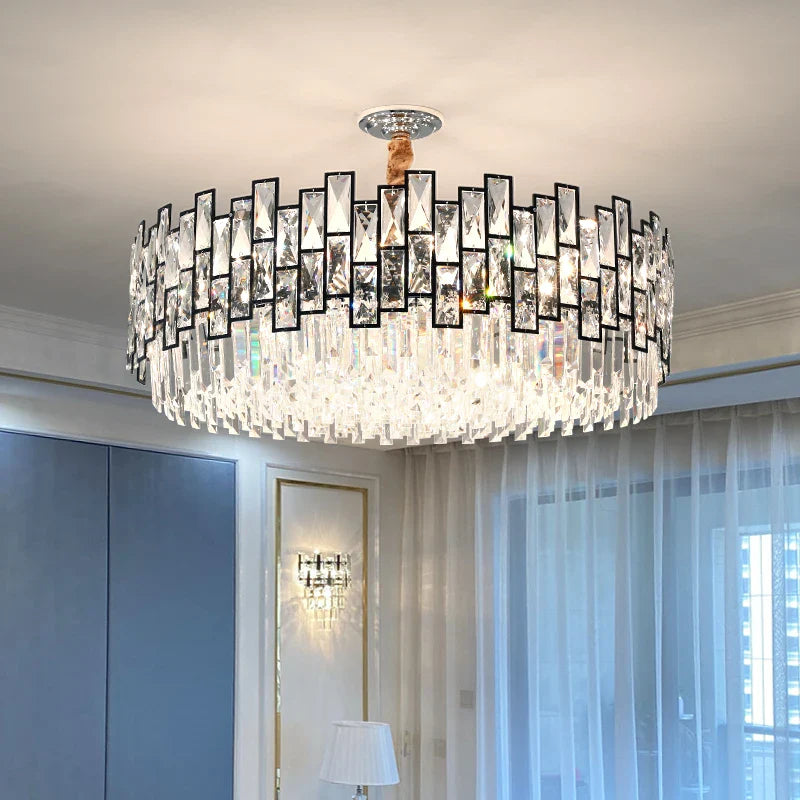 Axyaa Crystal Chandelier for Light Luxury Home Decor in Living Room, Bedroom, Kitchen