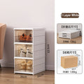 Axyaa Drop Front Shoe Storage Box Organizer Cabinet Rack