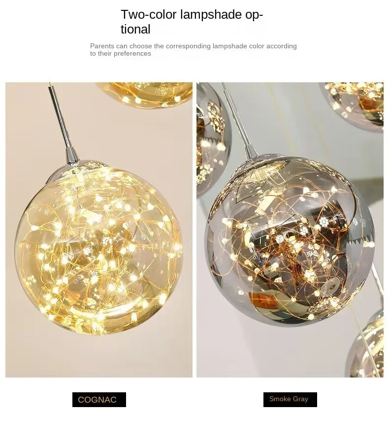 Axyaa Starry Sky Pendant Light for Modern Luxury Living Room Lighting