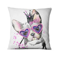 Axyaa French Bulldog Gift Cushion: Decorative Sofa Throw Pillow with American Cartoon Pet Print