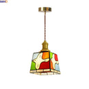 Axyaa Colorful Glass LED Pendant Lamp Retro Gold Brass Modern Nordic Hanging Light