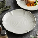 Axyaa Flower Shape Ceramic Dim Sum Plate Set for Molecular Cuisine and Desserts