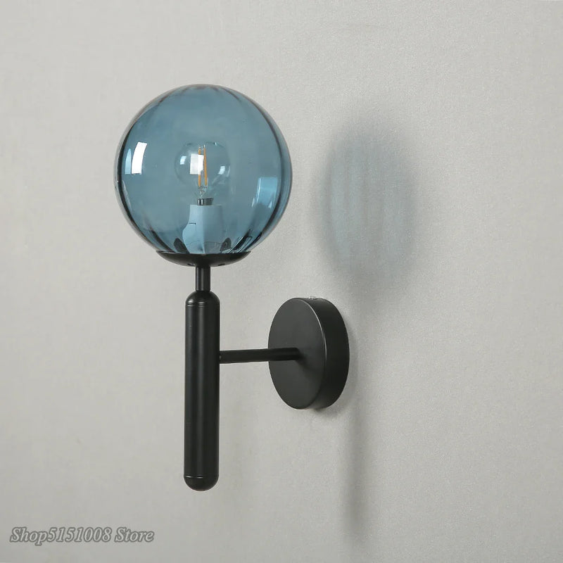 Axyaa Glass Ball LED Wall Light for Modern Bedroom, Bathroom, Stair Lighting