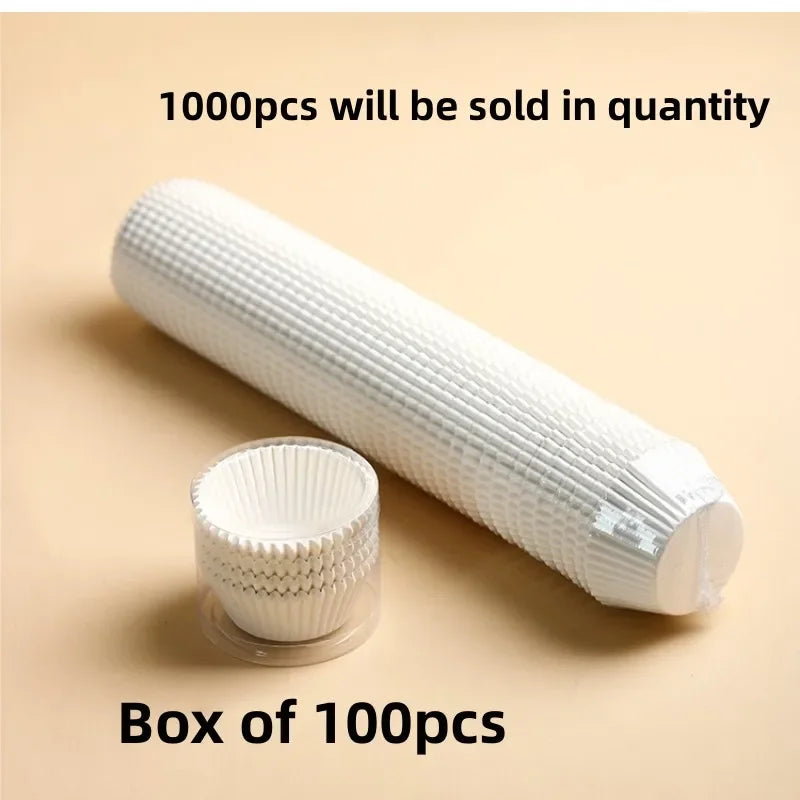 Axyaa Baking Paper Cupcake Moulds 100Pcs Waterproof Greaseproof Disposable Muffin Holders