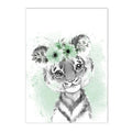 Axyaa Animal Lion Koala Green Wall Poster Nursery Art Prints Canvas Painting