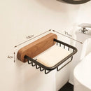 Wall-Mounted Black Walnut Soap Rack by Axyaa: No-Water Soap Box Shelf