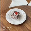 Axyaa Rock Pattern Ceramic Dessert Plate - Afternoon Tea Dim sum Plate