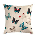 Butterfly Cotton Linen Throw Pillow Cover for Home & Car Decor - Axyaa