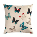 Butterfly Cotton Linen Throw Pillow Cover for Home & Car Decor - Axyaa